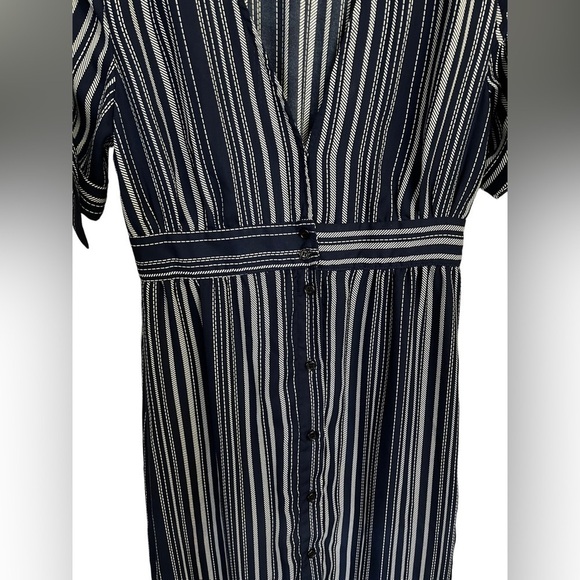 She & Sky Button Down Navy Striped Maxi Dress - Picture 10 of 15